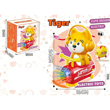 Electric Cute Tiger Car Toy With Light & Music